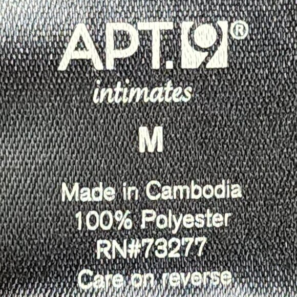 Apt. 9 Intimates Black Satin Feel Poly Long Sleeve Contrast Cuff Robe Size M - Picture 14 of 16